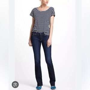 AG Adriano Goldschmied The Ballad Slim Boot in Mid Blue Denim 30 R